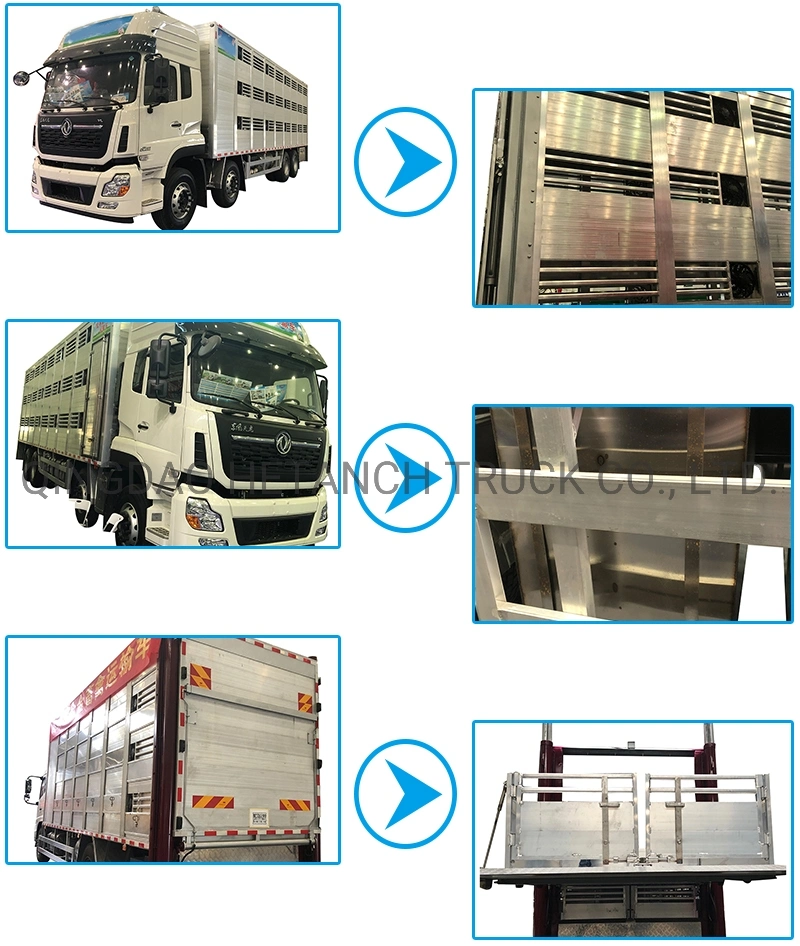 60~90 Pcs FAW Livestock transport truck with Air Filter System Haulage Live Pig Hog Goat Sheep Truck